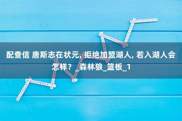 配查信 唐斯志在状元, 拒绝加盟湖人, 若入湖人会怎样?_森林狼_篮板_1